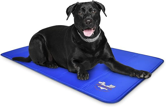 Arf Pets Dog Cooling Mat 35” x 55” Pad for Kennels, Crates & Beds, Non-Toxic, Solid Self Cooling Gel .No Fridge or Electri...