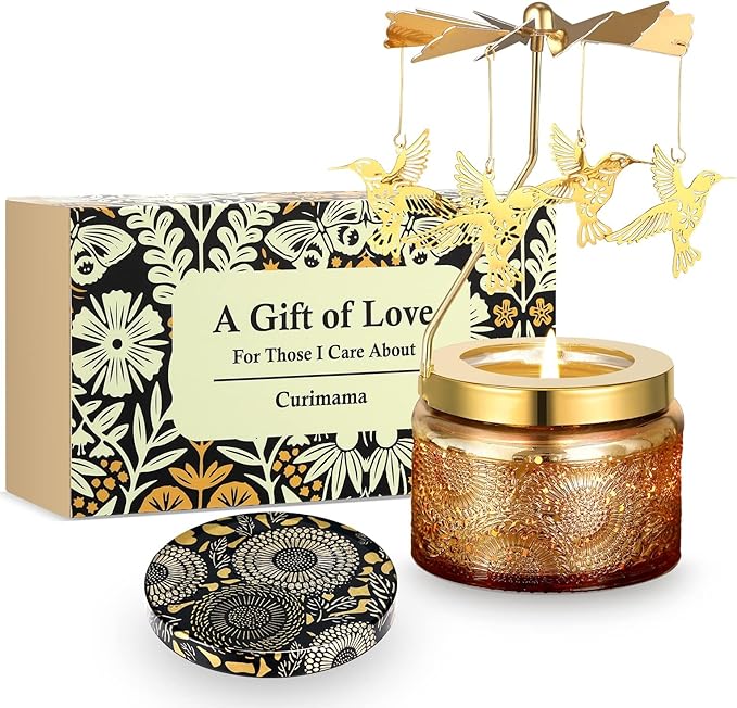 Mothers Day Gifts for Mom from Daughter, Hummingbird Gift for Women Friendship, Rotating Candles for Sister, Unique Birthd...
