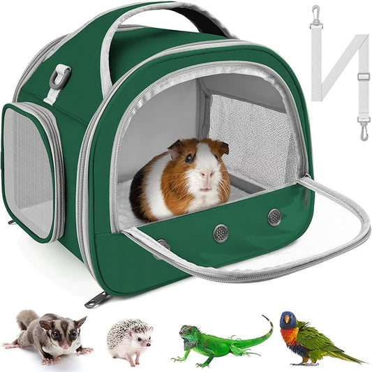 Bissap Bearded Dragon Travel Carrier, Portable Guinea Pig Carrier Bag Tortoise Carrier Pouch for Bunny Hamster Chinchilla ...