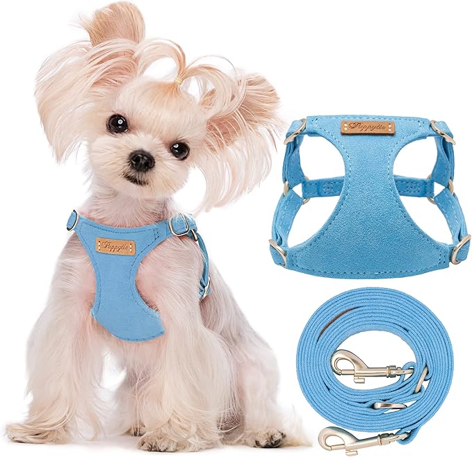 Puppytie No Pull xs Dog Harness with Multifunction Dog Leash,Soft Adjustable No Choke Escape Proof Pet Harness Vest,Ocean ...