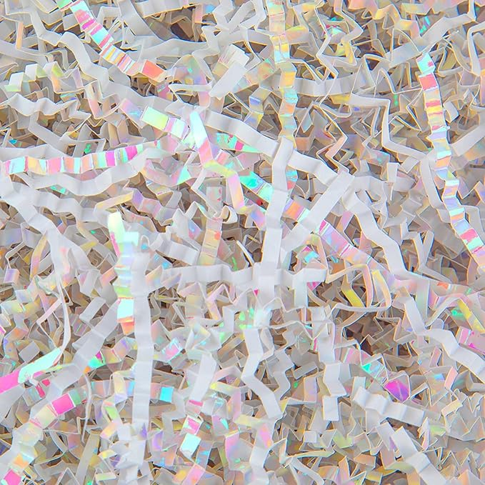 Caleihd Crinkle Cut Paper Grass Cushion Paper Streamer for Christmas Wedding Birthday Bridesmaid Engagement Craft Gift Box...
