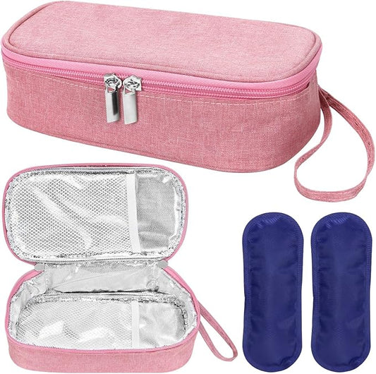 ISUSSER Breastmilk Cooler Bag with Ice Pack, Portable Insulated Breast Milk Storage Cooler Bag, Small Stylish Breastmilk S...