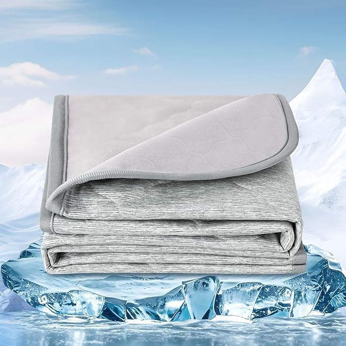 Premium Cooling Dog Blanket,Ultra-Soft & Lightweight Reversible Throw for Dogs,Washable Pet Throw Blanket with Q-MAX>0.4 f...