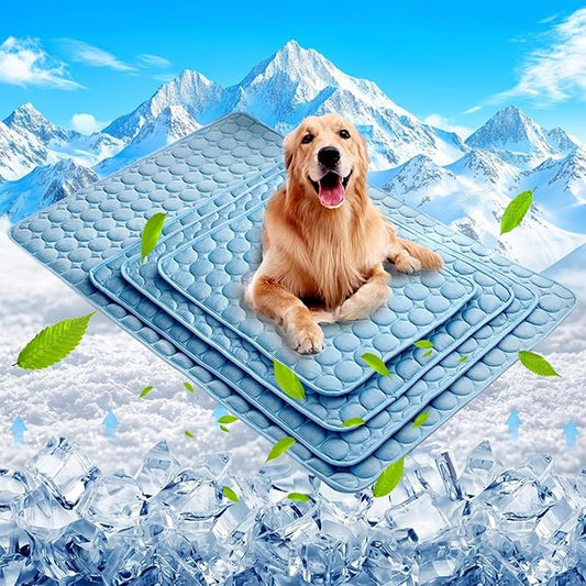 Coppthinktu Cooling Mat for Dogs Summer Dog Pad for Small Medium Large Dogs Cats, Pet Ice Silk Blankets Sleeping Mat, Outd...