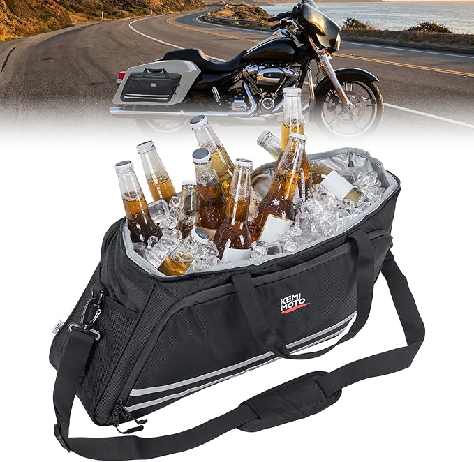 KEMIMOTO Upgraded Saddlebag Cooler Leakproof, Keeps Hot & Cold for 7.5 Hours Insulated Cooler Bag, 1680D Oxford & EVA for ...