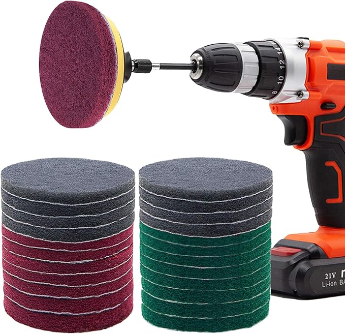 Power Scrubber Pads Drill Attachment, GOH DODD 26 Pieces 4 Inch Headlight Restoration Kit Drill Brush Scouring Cleaning Pa...