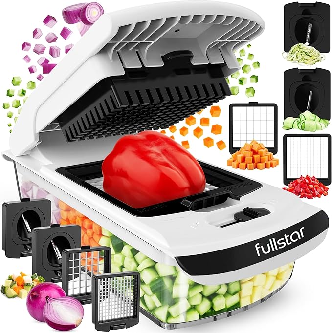 Fullstar The Original Pro Chopper - Vegetable Chopper and Spiralizer, Food Chopper with Container, Fruit Slicer, Kitchen G...