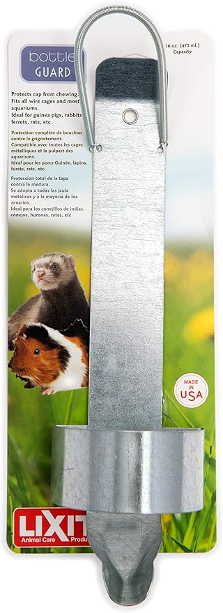 Lixit Wire and Aquarium Cage Water Bottle Chew Guard for Guinea Pigs, Rats, Rabbits, Ferrets Hamsters and Other Small Anim...