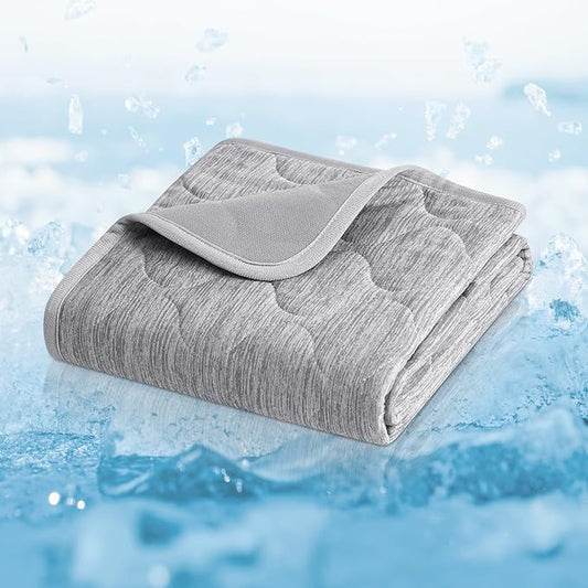 Cozy Bliss Leakproof Cooling Blanket for Medium Dogs – Q-Max>0.4, Durable & Washable Dog Cooling Mat for Hot Weather, Soft...