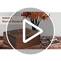 EDUROMI Walnut Wooden Memory Keepsake Box with Hinged Lid and Latch for Precious Items, Decorative Keepsake Box for Memori...