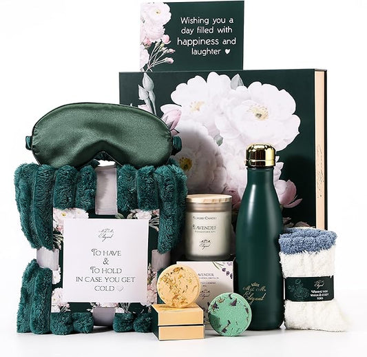 MAKE ME ELEGANT Spa Gift Baskets for Women, Luxury Self Care Package Happy Birthday, Mothers Day Gifts Box, Unique Designs...