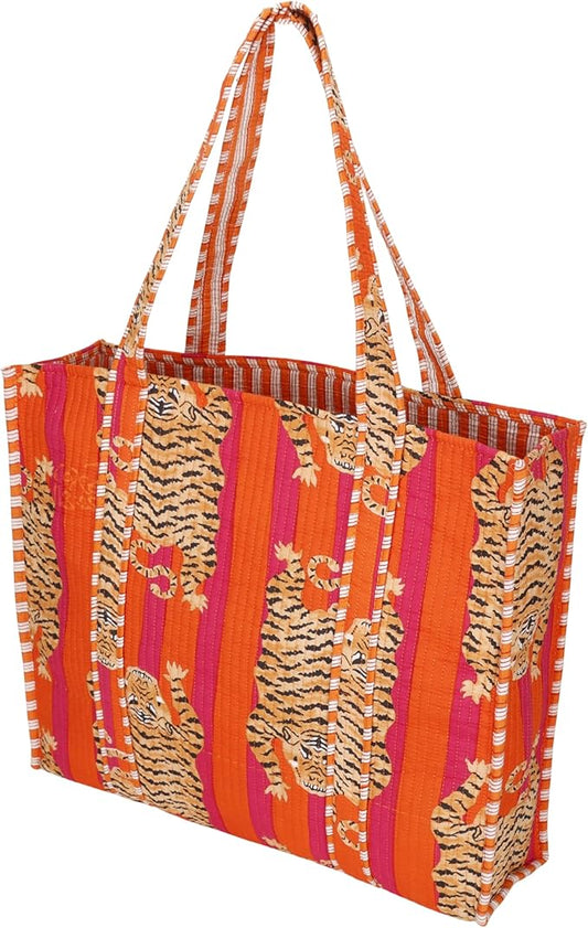 Marubhumi Women Lightweight Travel Bag Purse Cotton Shoulder Tote Bag For Shopping Grocery & Beach Bag