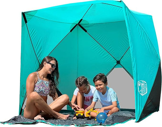 Beach Cube Pop Up Beach Tent Portable Shade Sun Shelter UPF50+ UV Protection for 4 Person Expandable Floor for Beach Fishi...