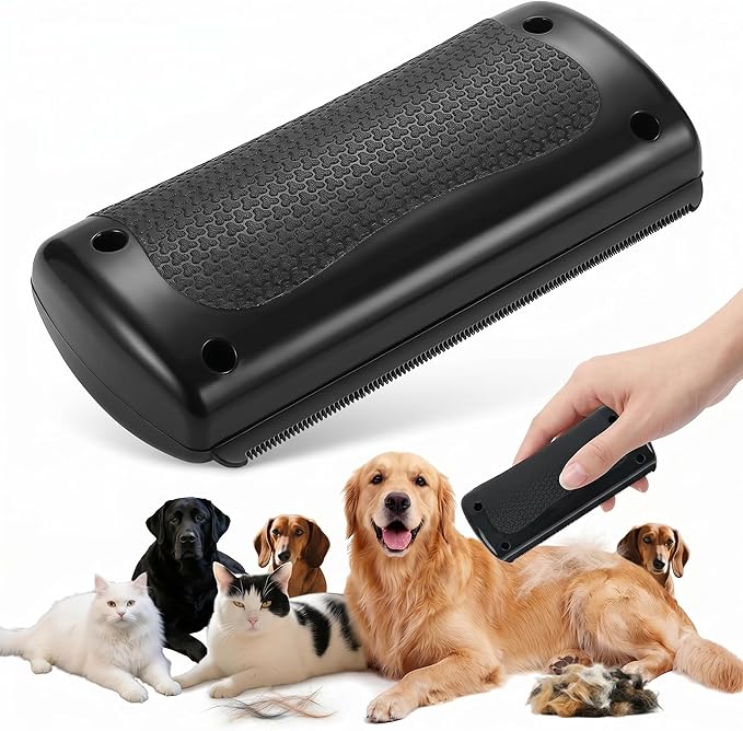 Silanit Deshedding Brush for Dogs, Cats, Horses - Removes Loose Hair, Dog Brush for Shedding, Pet Hair Removal Tool with E...