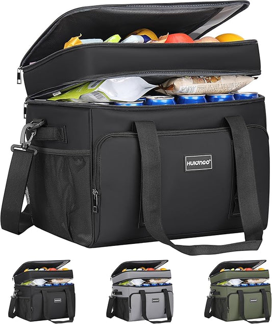 Hulongo Insulated Soft Cooler Bag, Large Ice Coolers Soft Sided Ice Chest for Beach, Collapsible and Portable