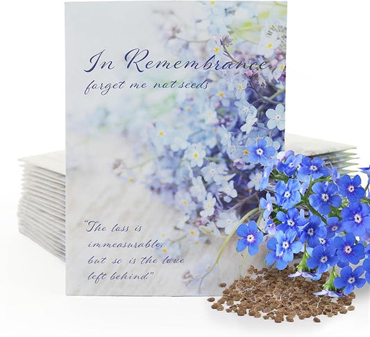 Bentley Seed Co. | in Remembrance Love Left Behind Non-GMO, Non-Coated Forget Me Not | Gardening Gifts | Flower Seeds for ...