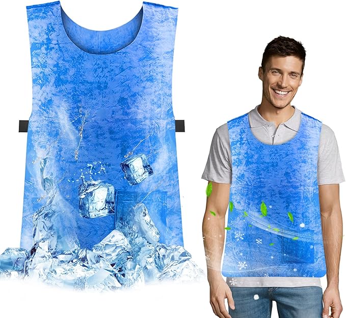 AstraLoom PVA Water-Activated Cooling Vest for Men & Women - Evaporative Ice Vest for Hot Weather, Outdoor Work & MS Relie...