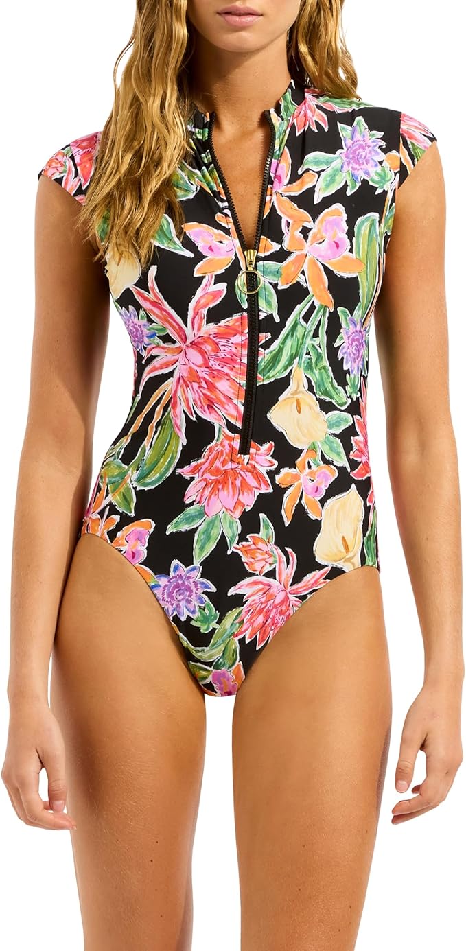 Seafolly Women's Zip Front One Piece