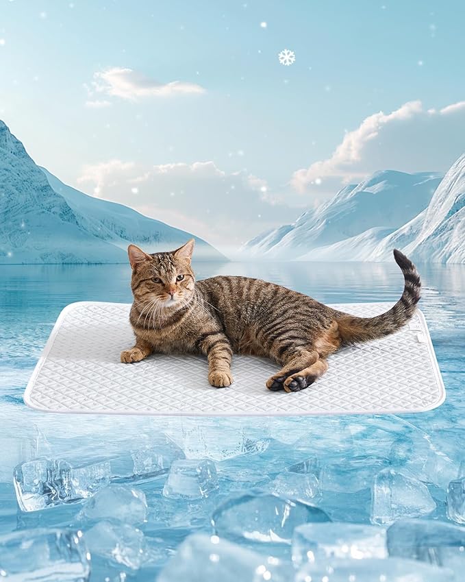 TIMSUNBER Dog Cooling Mat - Instant Cooling Pet Bed for Dogs & Cats, 6-12°F Drop, Non-Toxic & Machine Washable, Anti-Slip ...