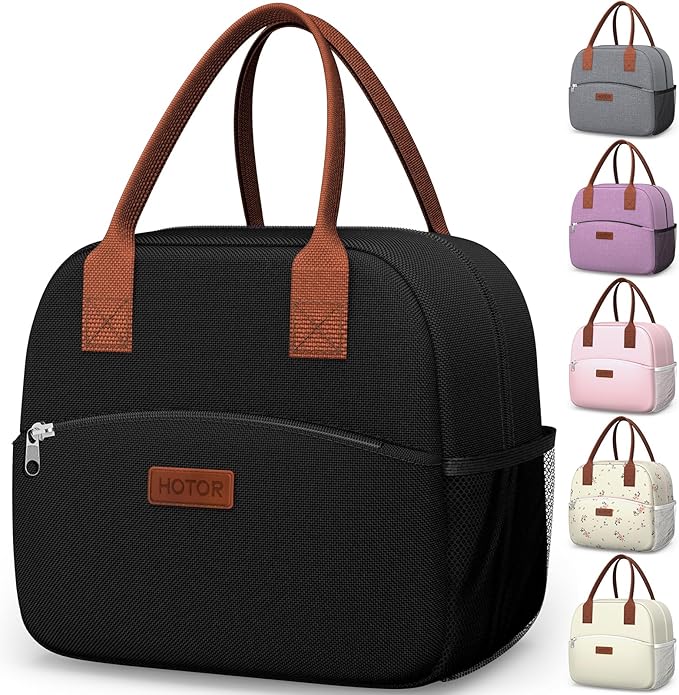 HOTOR Lunch Bag for Women & Men - Wear-Resistant Insulated Lunch Box with Large Capacity, Multi-Functional Cooler Bag for ...