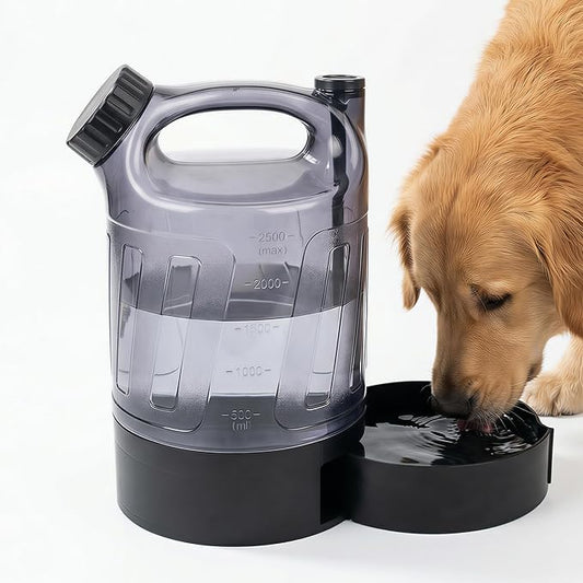 Portable Dog Travel Water Bottle 84 oz, Large Dog Water Bottle Bowl Dispenser, Leak Proof Pet Water Bottle for Dogs, Campi...