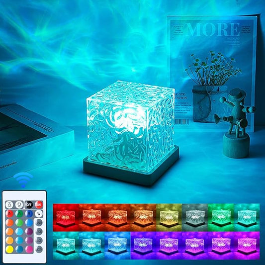 Avkast Northern Lights Projector Rechargeable,Mood Lighting Ambient Lighting Ocean Wave Projector with 16 Colors and Dynam...