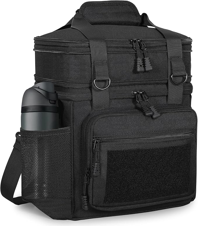 GLENKEY Tactical Lunch Box Cooler Bag - Expandable Insulated Lunch Bag for Men Women - Large Lunchbox for Adults Work Shif...