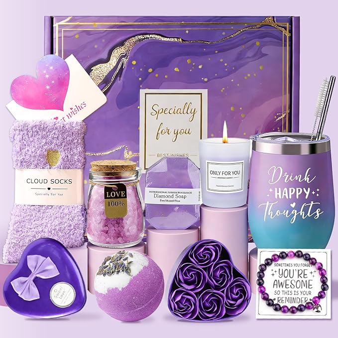 Women's Birthday Gifts, Self-Care Gift Baskets for Women, Teen Care Gift Sets, Spa Gift Boxes for Wives, Sets Designed Jus...