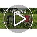 SUNNYFEEL Camping Directors Chair, Heavy Duty,Oversized Portable Folding Chair with Side Table, Pocket for Beach, Fishing,...