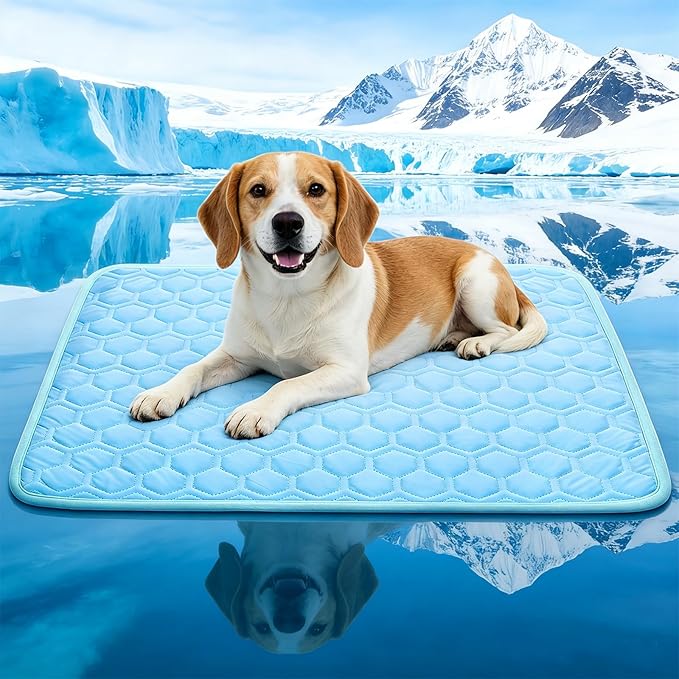 dgdgbaby Cooling Mat for Dogs Thicken Pad for Cats,Rabbit&Medium,Large Dogs Internal Arc-Chill Cool Fiber (Q-Max>0.45),Dog...