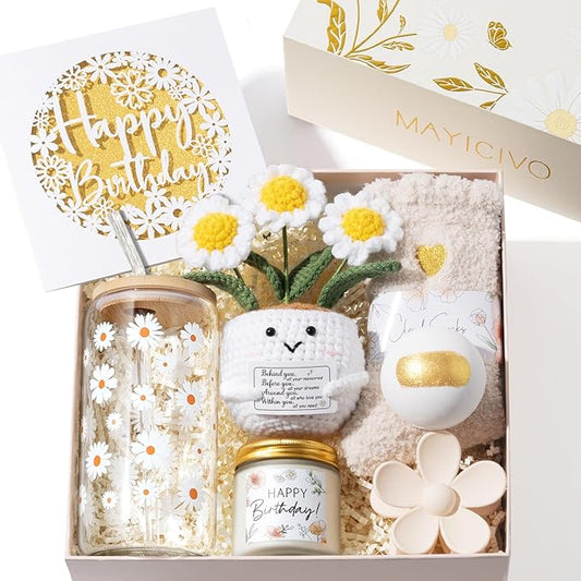 Birthday Gifts for Women Friendship, Womens Gifts for Birthdays Unique Happy Birthday Gift Basket for Best Friends Mom Sis...