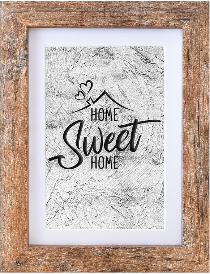 Califortree 5x7 Picture Frame - Can Display Photo 4x6 with Mat, Wood Frame with Shatterproof Plexiglass, Wall & Tabletop D...