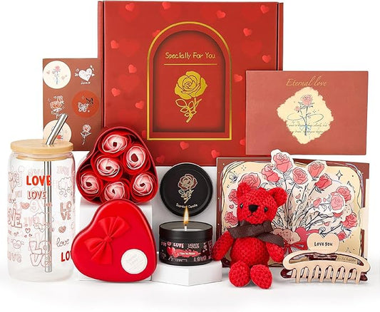 CCAENI Gift Set for Women Gift Basket for Her,Gifts Box for Girlfriend Wife Birthday Gifts for Women Heart-shaped Love Gif...