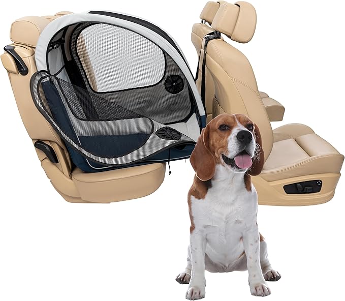 PetSafe Happy Ride Collapsible Travel Crate - Safe Travel Containment with Heavy Duty Aluminum Frame, Mesh Windows, Conven...