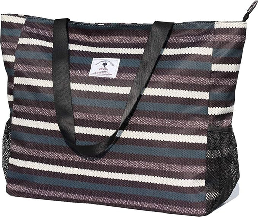 ESVAN Large Lightweight Water Resistant Beach Bag 20 Inch Womens Oversized Tote Bag for Gym, Beach, Travel, Pool, Yoga, Nurse