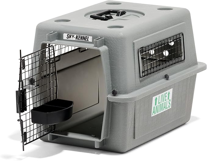 Petmate Sky Kennel For Air and Travel Airline Compliant Dog Crate for Smaller Dog Breeds or Pets up to 15 lbs, Heavy Duty ...