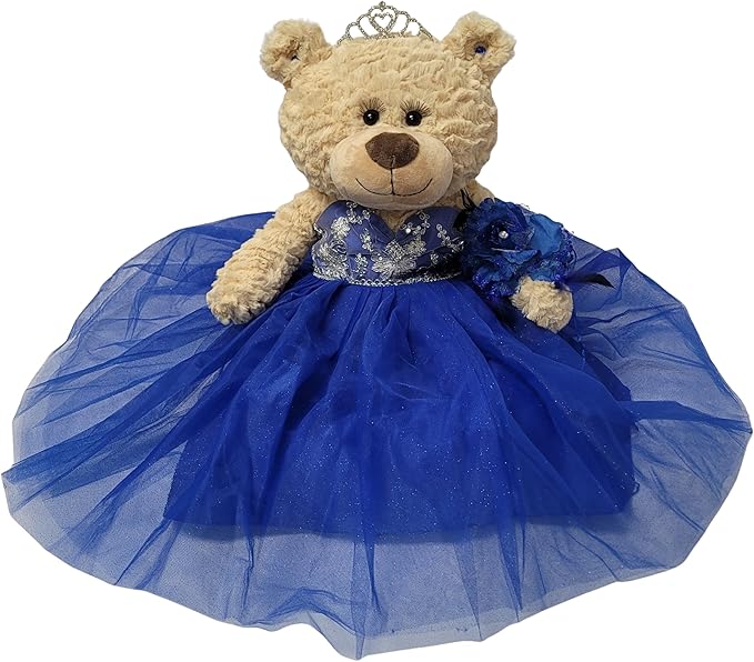 Kinnex Collections by Amanda Large 20” Quinceañera Teddy Bear Centerpiece – Elegant Dress, Oversized Keepsake Gift for 15 ...
