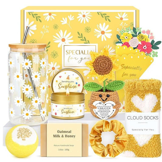 Gift Baskets for Women Unique Birthday Gifts for Women self care cheer up gifts set pick me up gift box for Woman teen gir...