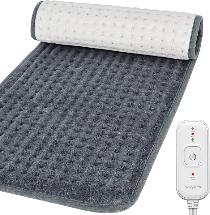 Comfytemp Heating Pad for Back & Period, FSA Eligible Electric Large Heat Pad, 2H Auto Off, Birthday Gifts for Women Men M...