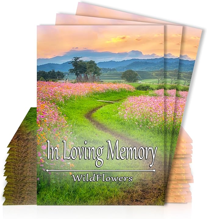 Pack of 20 Pre-Filled Seed Mix Packet Wildflowers Plant for Funerals, Memorial Services in Loving Memory Flower Path Also ...