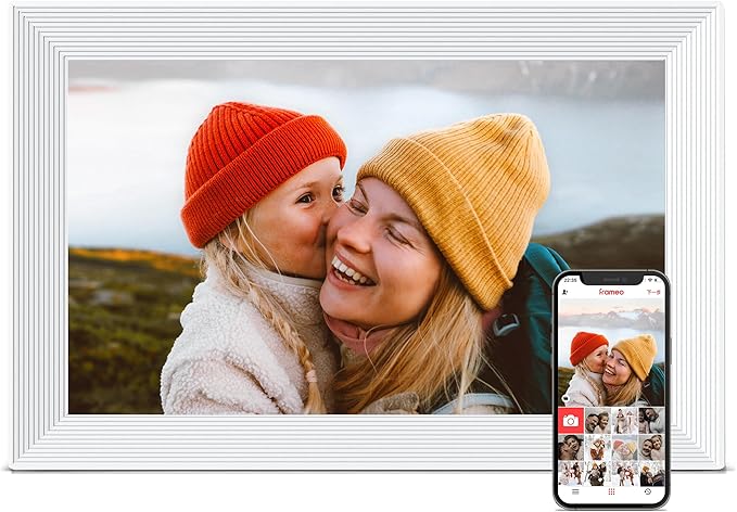 Digital Picture Frame, 10.1 inch Frameo Digital Frame WiFi, 1280 * 800 IPS HD Touchscreen, 32GB Storage, Instant Share Pic...