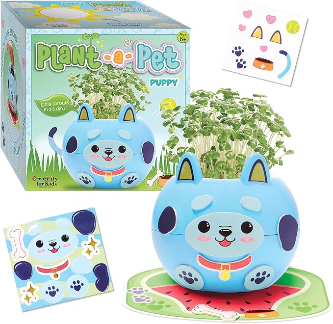 Creativity for Kids Plant-A-Pet: Puppy Toys for Girls - Mini Gifts and Easter Basket Stuffers for Girls, Arts and Crafts f...