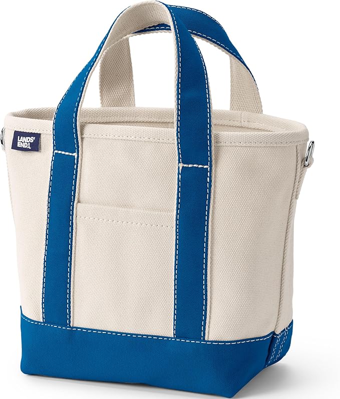 Lands' End Open Top Canvas Tote Bag