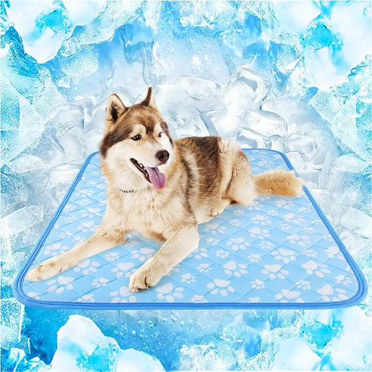 Rywell Cooling Mat for Dogs Large, 36'' x 27'' Color Changing&Arc-Chill Cooling Fiber QMAX>0.5, Washable Non-Toxic Portabl...