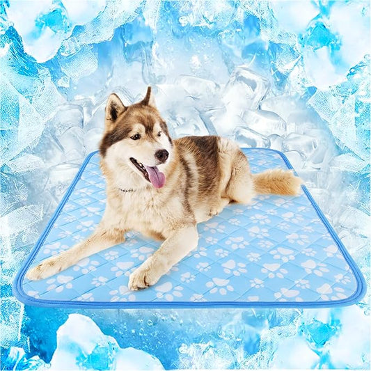 Rywell Cooling Mat for Dogs Large, 36'' x 27'' Color Changing&Arc-Chill Cooling Fiber QMAX>0.5, Washable Non-Toxic Portabl...