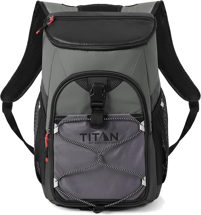 Titan by Arctic Zone Backpack Cooler, Insulated Soft Sided Bag with Leak Proof Lining and Padded Straps, for Lunch, Picni...