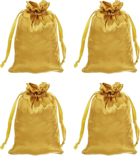 MECCANIXITY Satin Bags with Drawstring, 4x6 Inch Wedding Favor Bag Mini Gift Packaging Bag for Birthday Christmas Jewelry ...