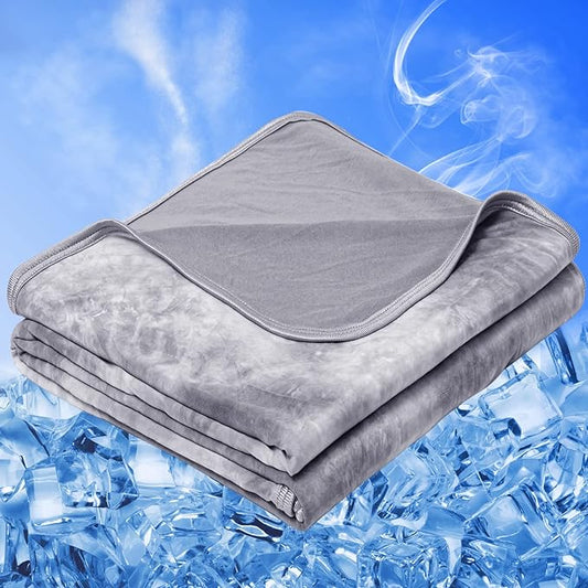 inhand Cooling Blanket Queen Size (90"x90"), Cooling Blankets for Hot Sleepers, Absorbs Heat to Keep Adults Cool For Summe...