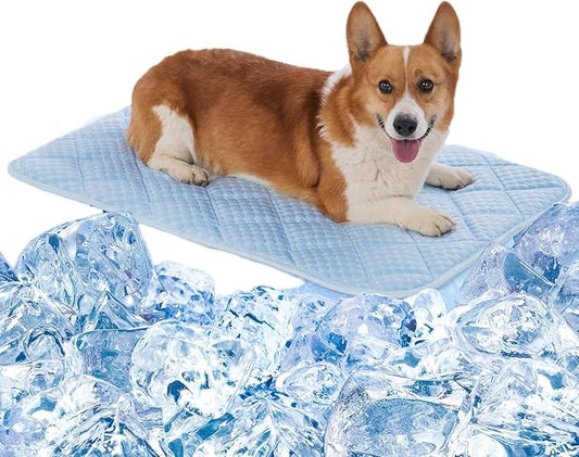 Petvolve Dog Cooling Mat, Washable Cooling Mat for Dog, Foldable Kennel Pet Bed, Cool Pad (Cool &Warm Surface) for All Sea...