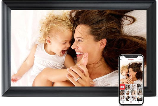 Digital Picture Frame, Frameo 15.6 inch Large Digital Photo Frame WiFi, 1920 * 1080 IPS FHD Touchscreen, 32GB Storage, Ins...